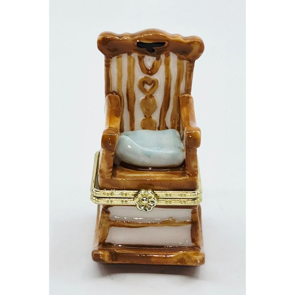 Adorable 3.25" Rocking Chair Trinket Box